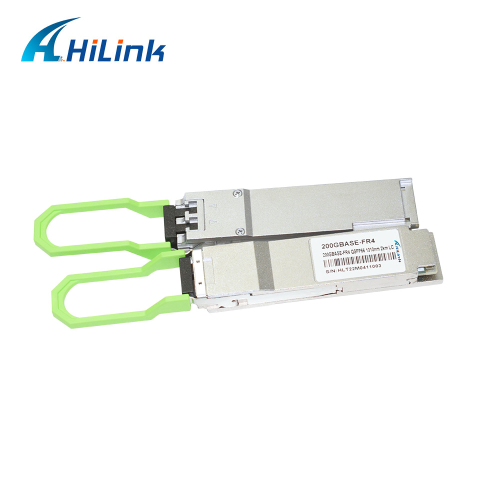 Двухшпиндельный модуль приемопередатчиков стекловолокна LC с FEC 200G QSFP56 PAM4 FR4 4×50G 2KM