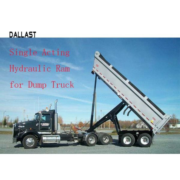 Multi Stage Pin Eye Single Acting Telescopic Hydraulic Ram for Dump Truck Trailer