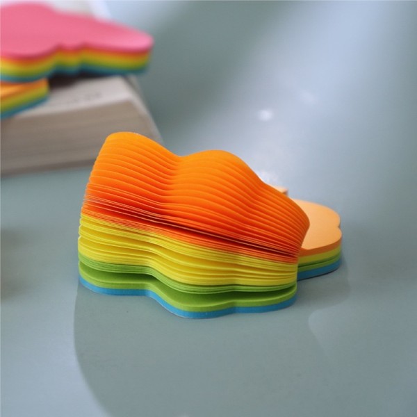 Hot selling wholesale multicolor custom logo flower shape sticky note memo pad for school office