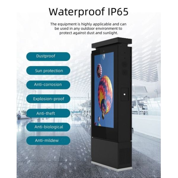 65 inch Drive Thru Restaurants Menu Board lcd outdoor screen Waterproof Kiosk Touch Order Screen Lcd Display Advertising