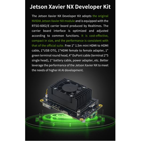 Nvidia Jetson Xavier NX Developer Kit Edge Computing Supercomputer with Cooling Fan