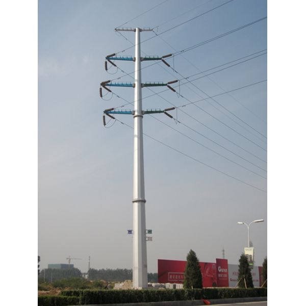 HDG Polygonal Sub Transmission Steel Tubular Pole with Base Plate ISO9001:2008
