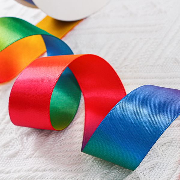 Dark Colorful Printed Silk Ribbon Custom Made Satin Ribbon for Gift Packaging and Wedding