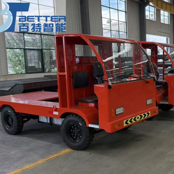 Industrial Electric Steering Wheel Transfer Cart Powerful Drive Rugged Body