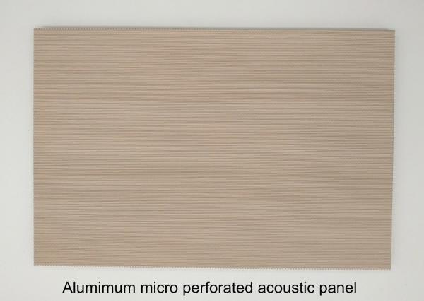 Seamess Woodgrain Aluminium Panels Microperforated Metal Wall Soundproofing Board