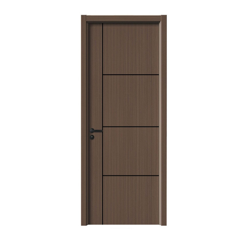 Prehung WPC Shaker Door Exterior Flush Front Entrance Bedroom Other Interior Single Slab Wood Doors Design With Smart Lock