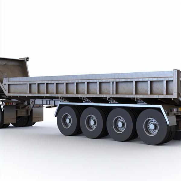 Sturdy Tipper Truck Trailers for Bulk Mine And Construction Cargos Payload 000kg Strong and Heavy-Duty Steel Construction