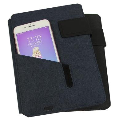 Logo Ultraportable Wireless Charger Notebook feito sob encomenda, banco dobrável Padfolio do poder