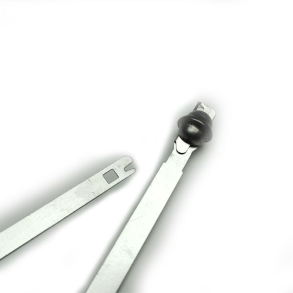 US-MS03 Tin Plated Iron Metal Strap Seals With Fixed Length Locking Mechanism