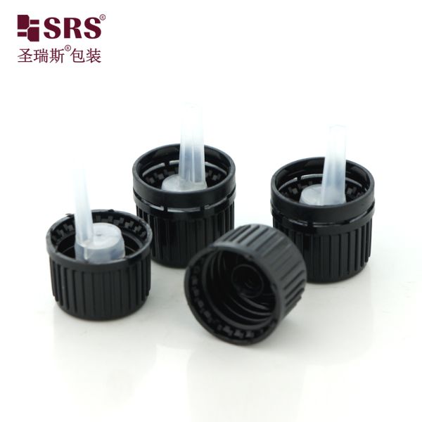 18/415 Injection Black Customization Available CRC Child Proof Cap  For Glass Bottle