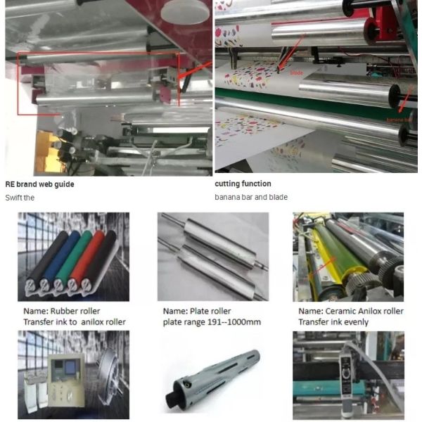 Печатная машина Flexo высокой точности для бумажного мешка Printing#8 красит бумажный цвет 10-120m/Min печатной машины 4 Flexo