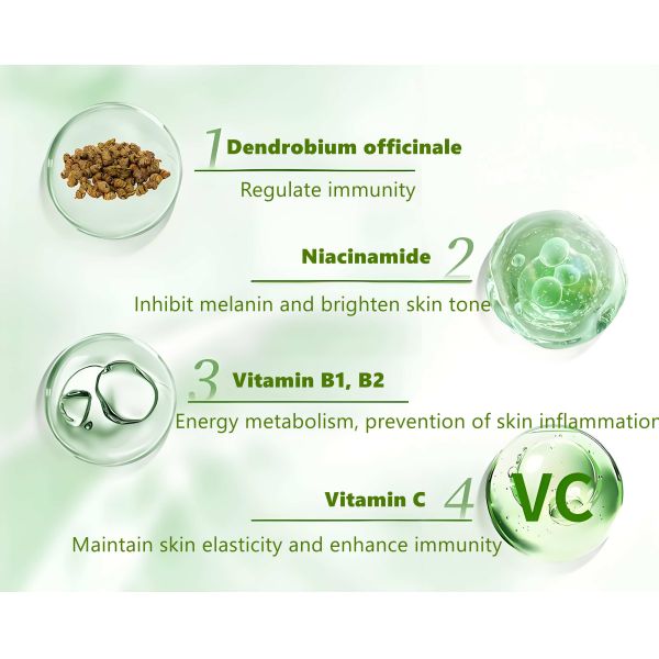 Dendrobium officinale Niacinamide Vitamine C complément alimentaire éclaire le teint de la peau