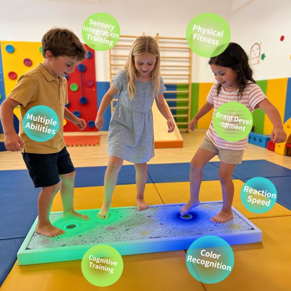 Interactive LED Sensory Dance Floor Tiles for Kids – Touch Responsive Autism Sensory Play Equipment