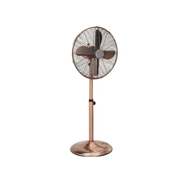 Vintage 400mm Electric Retro Floor Fan Wide Area Oscillation Heavy Duty Blade