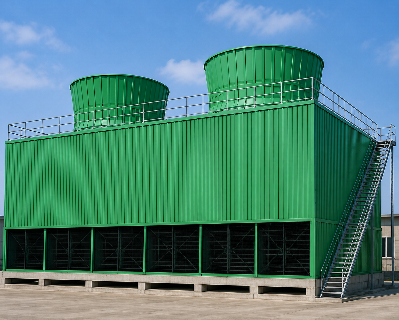 Steel Frame Square Counter Flow Cooling Tower High Performance