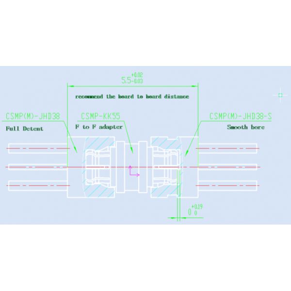 Convenient Copper Alloy Gold Plated CSMP/SMPS Female To Female Jack To Jack Adapter For Board-to-Board Interconnection