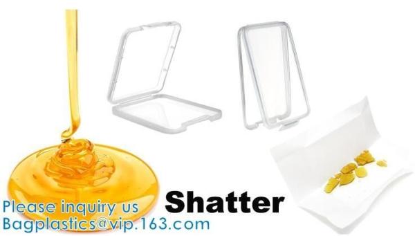 Branded Slim Shatter Container Case Clear With Your Logo, Shatter Wax Packaging, Plastic Square Case