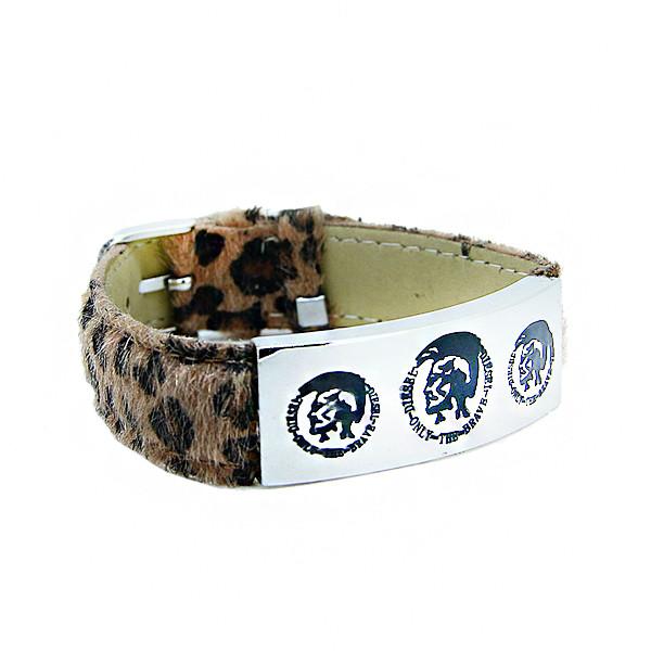 Europ American Fashion Trendy Stainless Steel Geniune PU Leather Bracelet Bangle LBL04