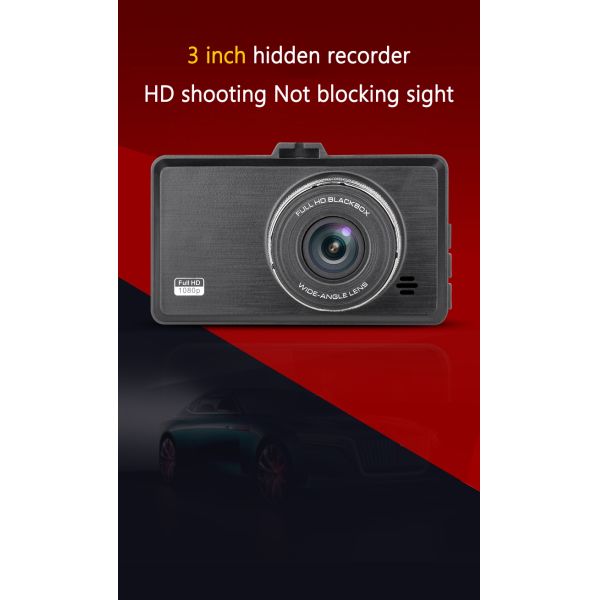 3 Inch Hidden Gravity Sensor Mini Dash Cam 4K 1080P Dual Channel