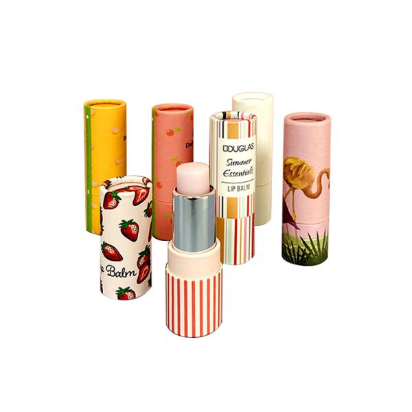 Цилиндр картона трубок бальзама губы Recyled упаковывая с платой нажима