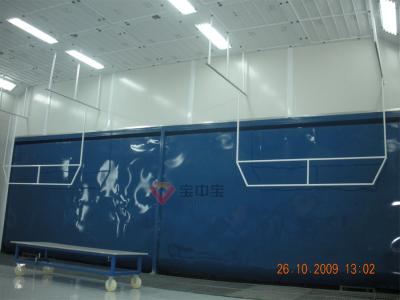 Water Curtain Paint Room Customized Large Industrial For Train / Aircraft Parts Infrared Lamp Paint Booth