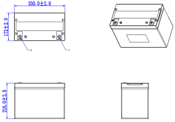 автомобильные аккумуляторы гольфа 24В 50Ах, батареи для тележки гольфа автомобиля клуба