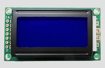 Модуль дисплея LCD 8*2 символов Монохромный Модуль LCD Параллельный отрицательный Белый 5v