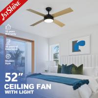 Ventilateur de plafond intérieur de 52 pouces avec commande Amart de moteur à courant continu léger