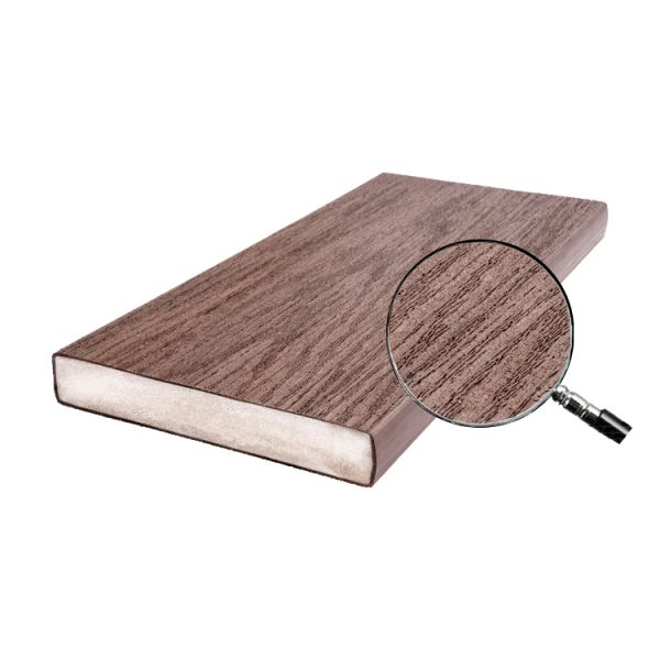140mm*25mm Anti-fading Solid PVC Decking for Outdoor Garden Eco-friendly Asa Capped