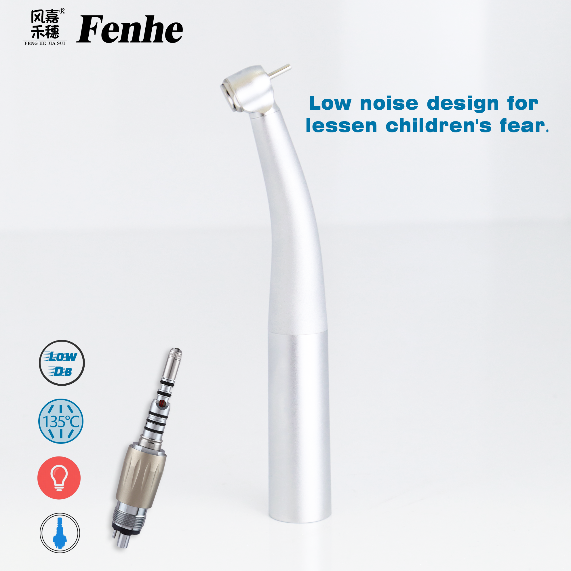 Ceramic Bearing Dental High Speed Handpiece with 390-420nm Wavelength and Kavo-type Connection