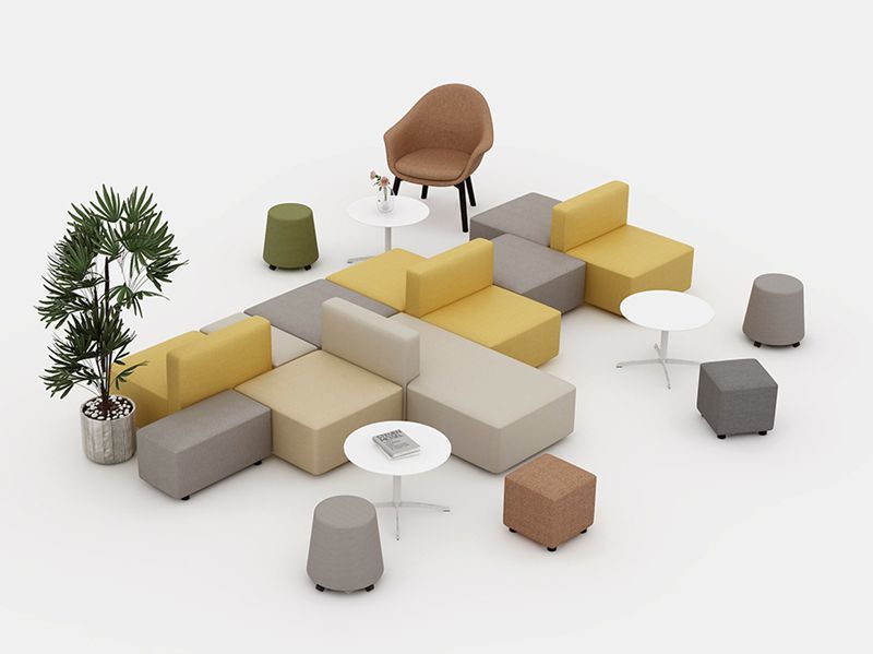 Colourful Modular Sectional Couch 520mm-2200mm Custom Modular Sectional