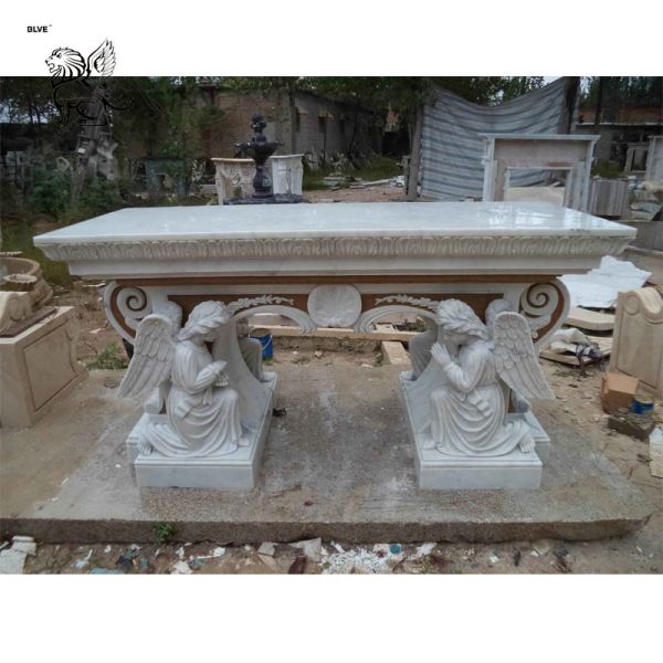 BLVE Church Marble Altars Table Angel Statue Church Decoration Altar Religious Western Style