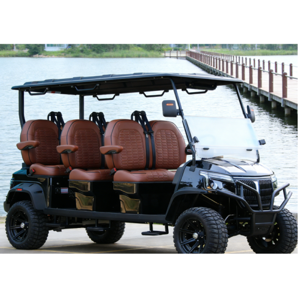 Flagship Luxury High-Chassis Electric Golf Cart 6 Forward-Facing PT-PBT Seats with All-Terrain Tires for Golf Clubs and Resorts