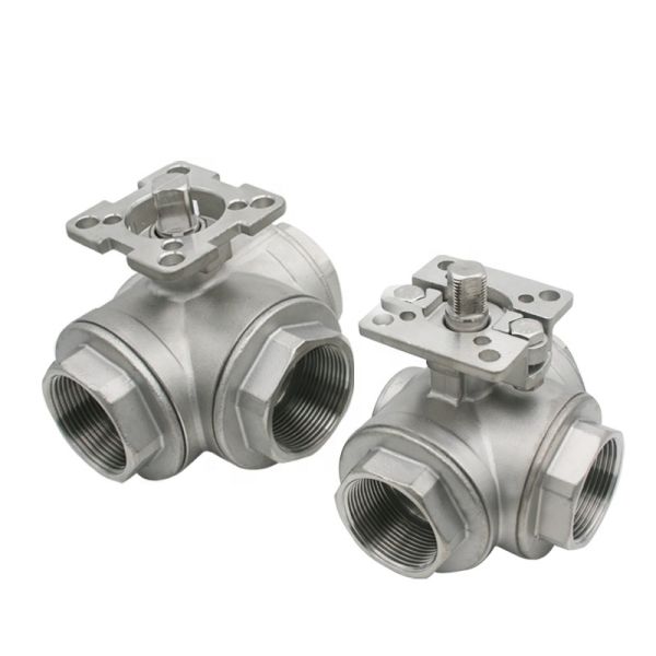 Industrial Three-way High Platform Water Valve with Stainless Steel Female Float Ball