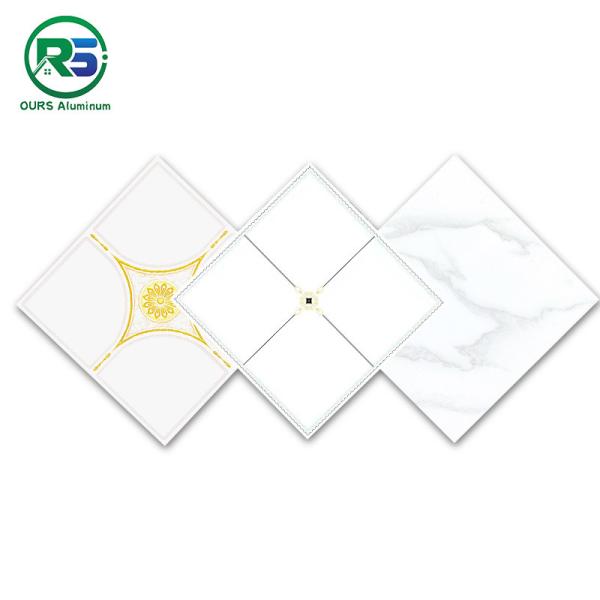 Customied Fireproof Clip In Metal Ceiling TIles Classic Aluminum Design 19mm 25mm Height