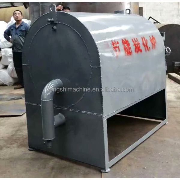 Horizontal Wood Log Carbonization Stove , Bamboo Charcoal Carbonizer Furnace Oven