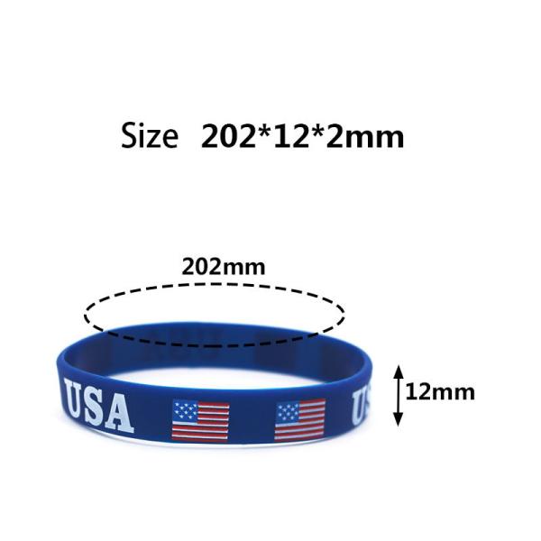 Slogan Palavras-chave Pulseiras de silicone impressas Banda personalizada Futebol Fãs de basquetebol Esportes Pulseiras de silicone