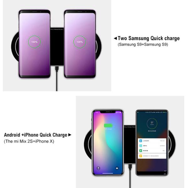 Aluminium Alloy Portable QI 2.25A 30W Wireless Charging Pad