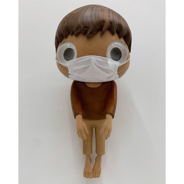 Aesthetic Appeal Art Wooden Doll , Wood Carving Sculpture Personal Collection