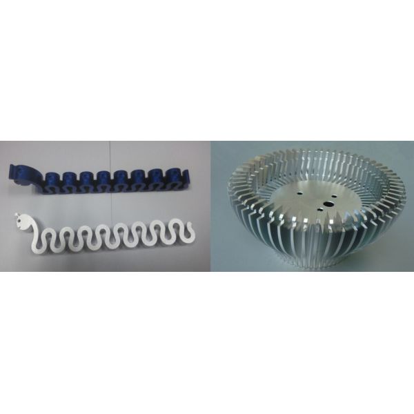 O alumínio da forma 6061 T5 circular expulsou dissipador de calor do alumínio dos perfis/diodo emissor de luz