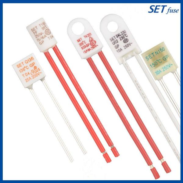 SET Series Thermal Fuse 15/16A 125V 115℃ SET Radial Alloy Type Fuse Square Box Fuse