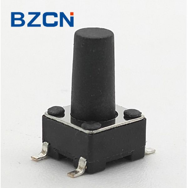 6.0 X 6.0 Mm Surface Mount Tactile Switch Reflow Solderable 4 Pin Terminal