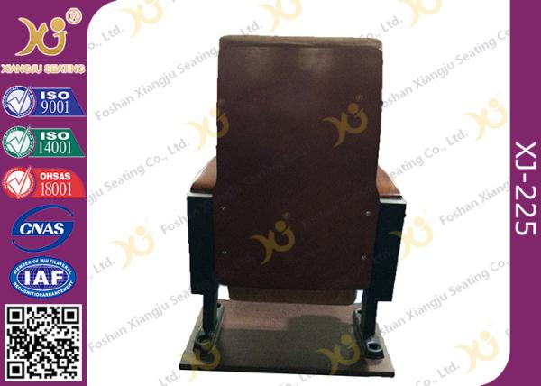 Auditorium Conference Hall Chairs With Durable Plywood Writing Table / Large Iron Leg