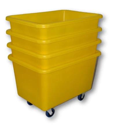 1040x640x1750mm China Manufacturer HDPE Heavy Duty Big Laundry Trolley For Hospital Hotel And Plastic Bulk Cage Trolley