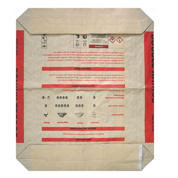 Plaster PP Valve Bags 50kg Fabric Woven Cement Waterproof