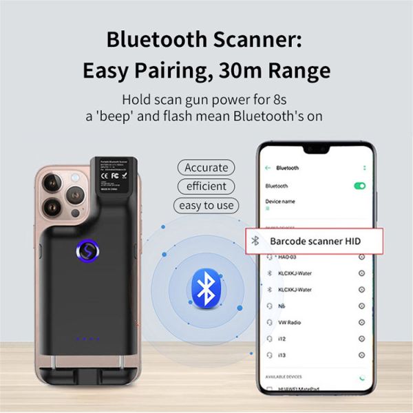 Portable Handheld CMOS Barcode Scanner High-Speed 1D 2D Qr Bar Code Reader LED Light Compatible Android Linux RS232 Manual