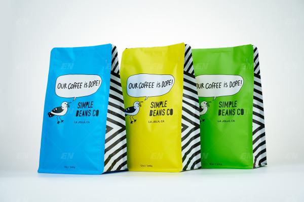 Digital Printing Flat Bottom Pouch With Valve Moisture Proof