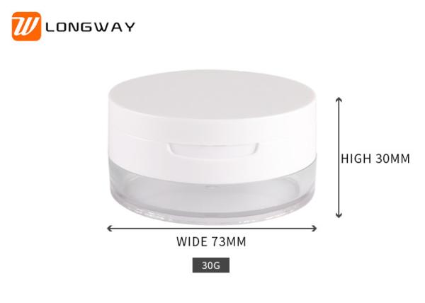 30g Empty Loose Powder Container  Round Cosmetic Jar for Cosmetic Packaging