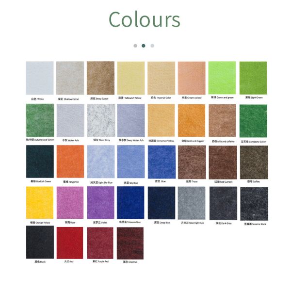 ПЭТ фильт толщиной 24 мм настольные акустические разделители, предназначенные для конфиденциальности офиса