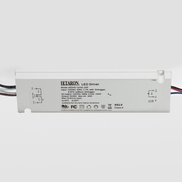 100% Full Load Tested 48W 12V/24V UL LED Driver Mirror Light LED Power Supply